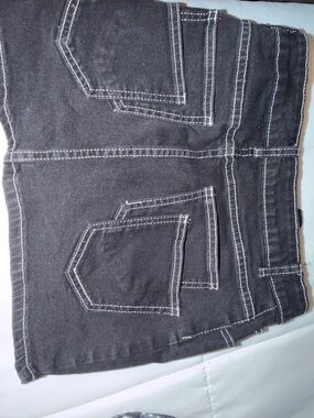 Men's Black Jeans with White Contrast Stitching